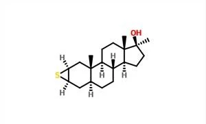 Androstan-17-ol, 2,3-epitio-17-methyl-, (2a,3a,5a,17b)- CAS 4267-80-5